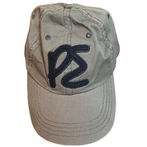 Perry Ellis Men’s Logo Baseball Cap Hat Gray Navy